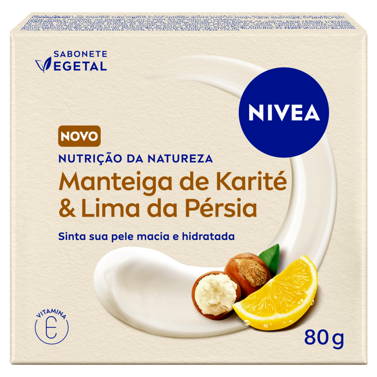 Sabonete Barra Vegetal Manteiga de Karité & Lima da Pérsia Nivea Nutrição da Natureza Caixa 80g