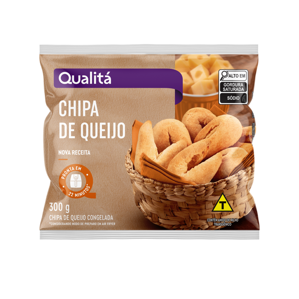 Chipa de Queijo Congelada Qualitá Pacote 300g