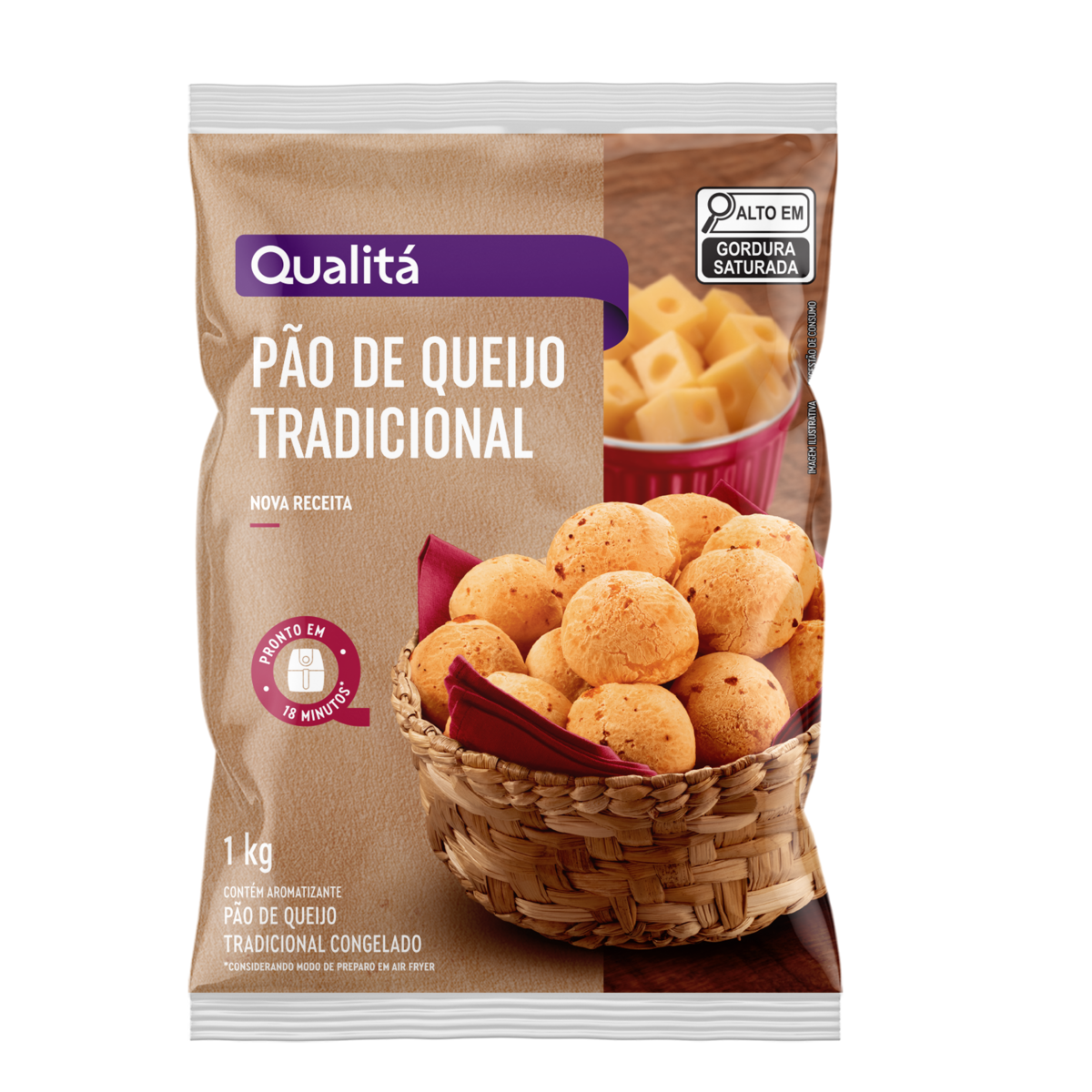 Pão de Queijo Tradicional QUALITÁ Pacote 1kg