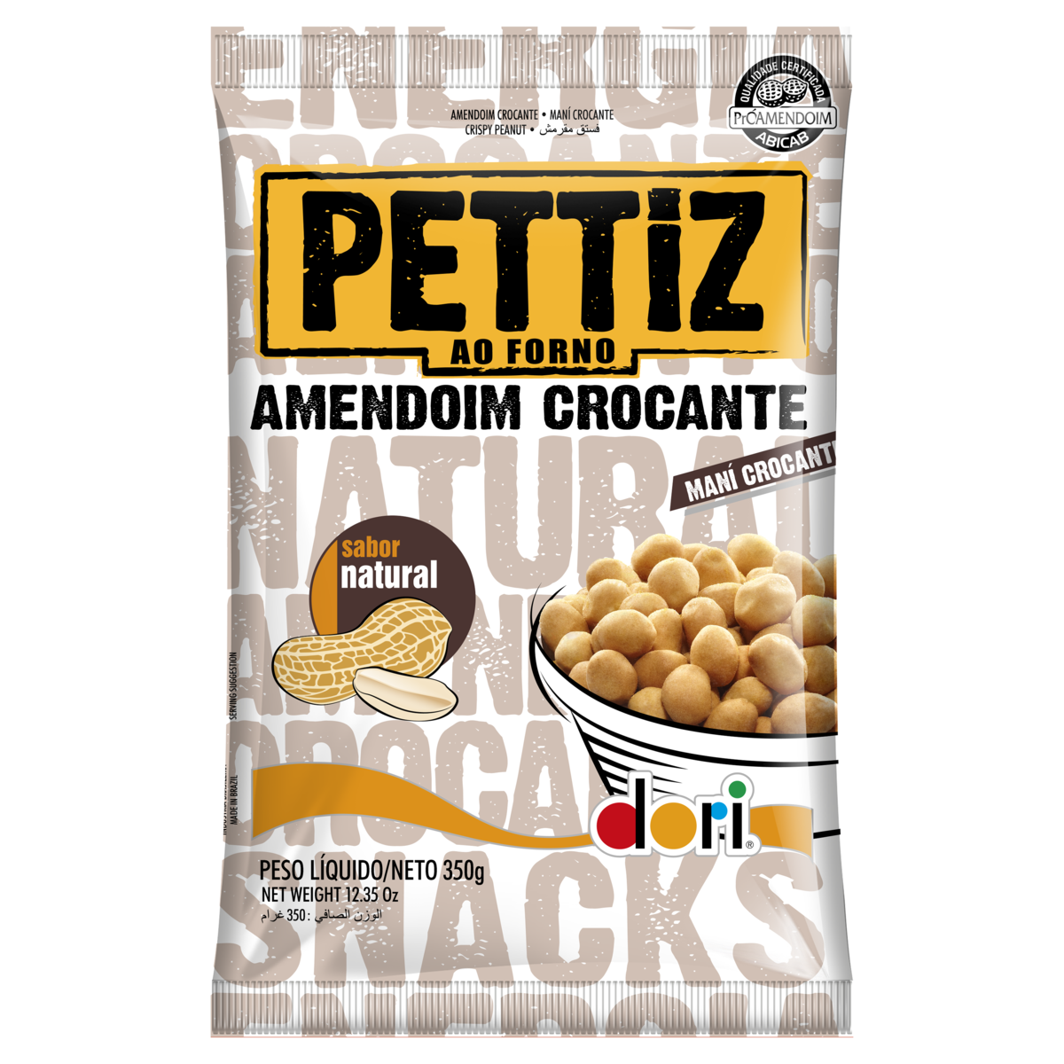 Amendoim Crocante Natural Dori Pettiz Pacote 350g
