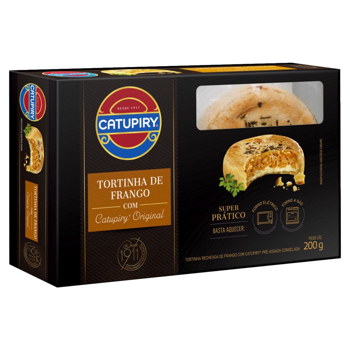 Tortinha Congelada Pré-Assada Recheio Frango com Catupiry Caixa 200g