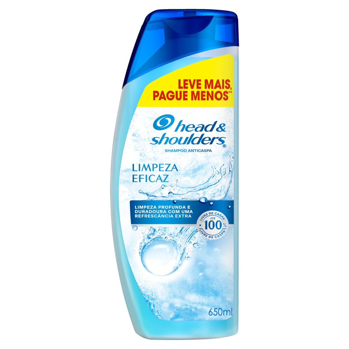 Shampoo Anticaspa Head e Shoulders Limpeza Eficaz Frasco 650ml Leve Mais Pague Menos
