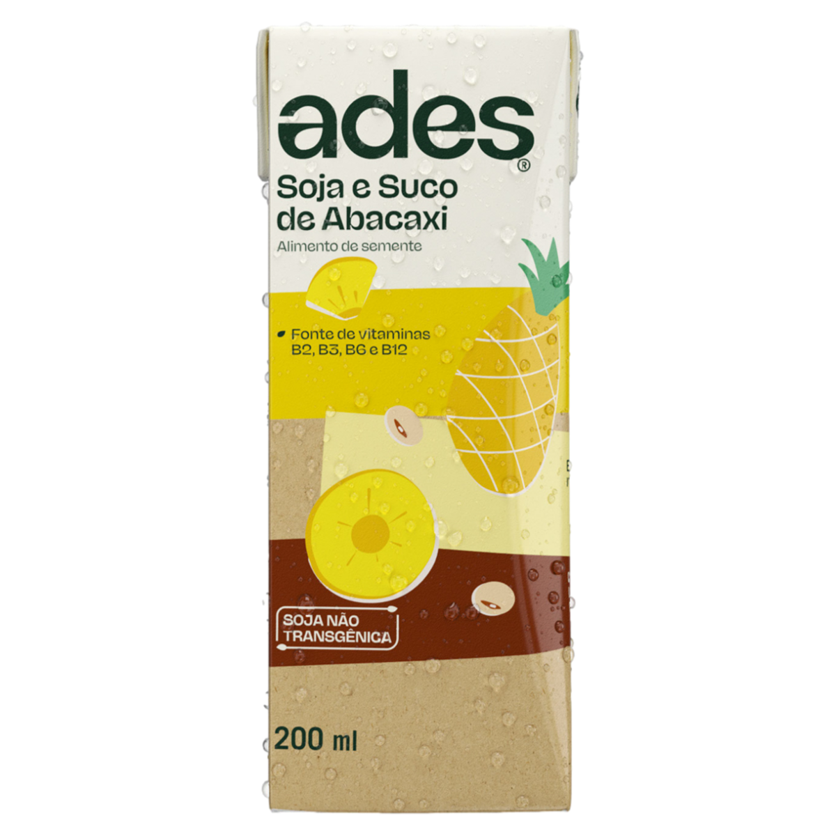 Bebida à Base de Soja Abacaxi Ades Caixa 200ml