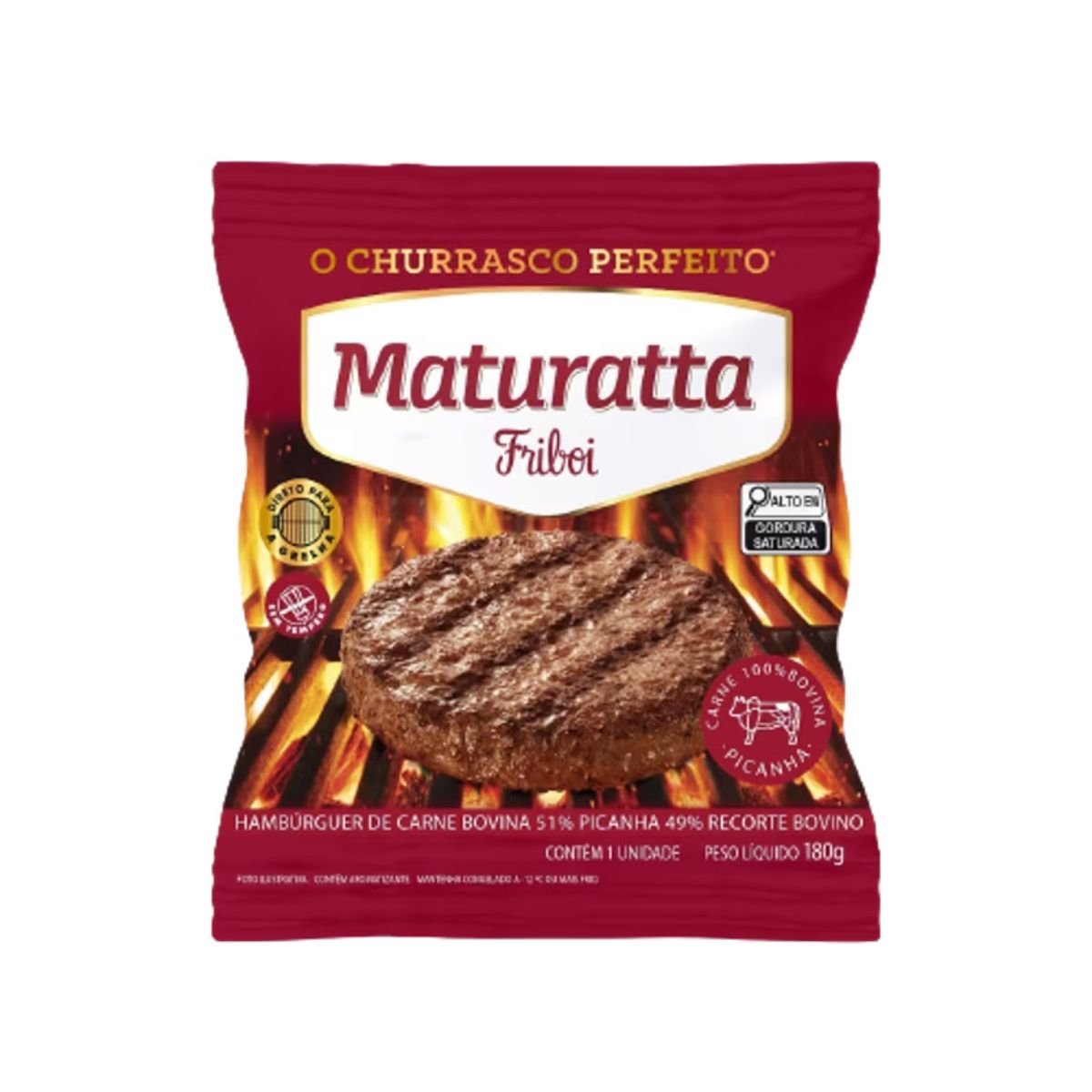 hambúrguer Maturatta Carne Bovina Picanha 180g