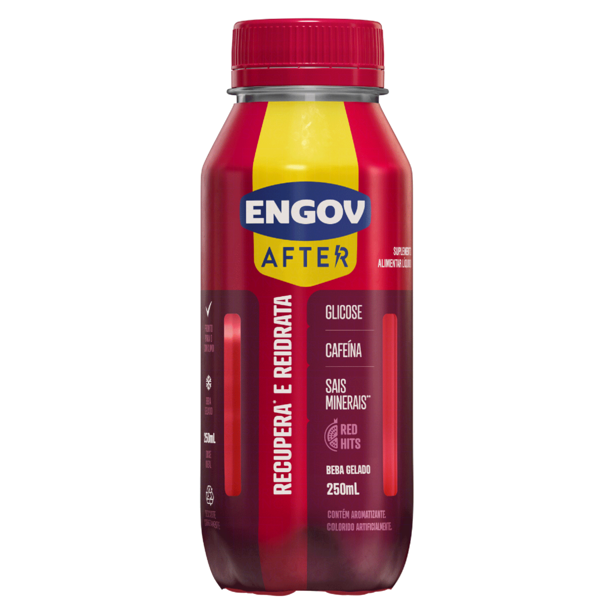 Suplemento Alimentar Líquido Red Hits Engov After Frasco 250ml