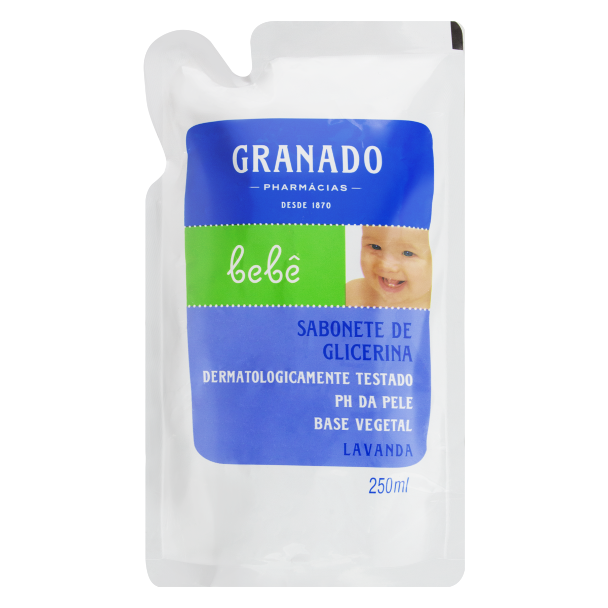Sabonete Líquido de Glicerina Lavanda Granado Bebê Sachê 250ml Refil