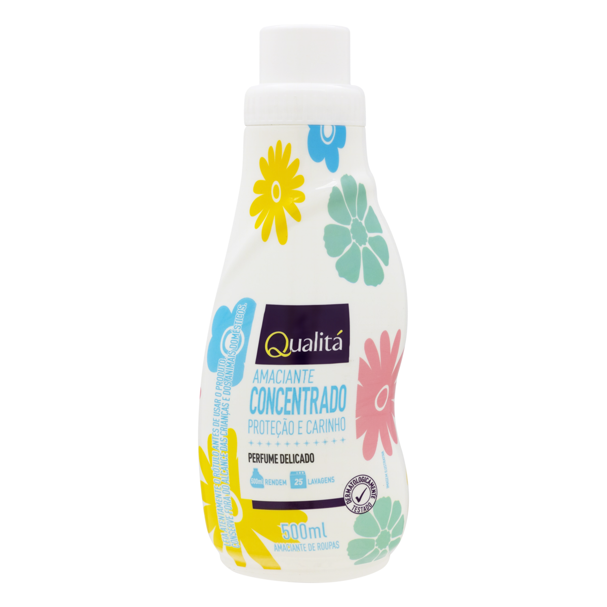 Amaciante de Roupa Concentrado Proteção e Carinho Qualitá Frasco 500ml