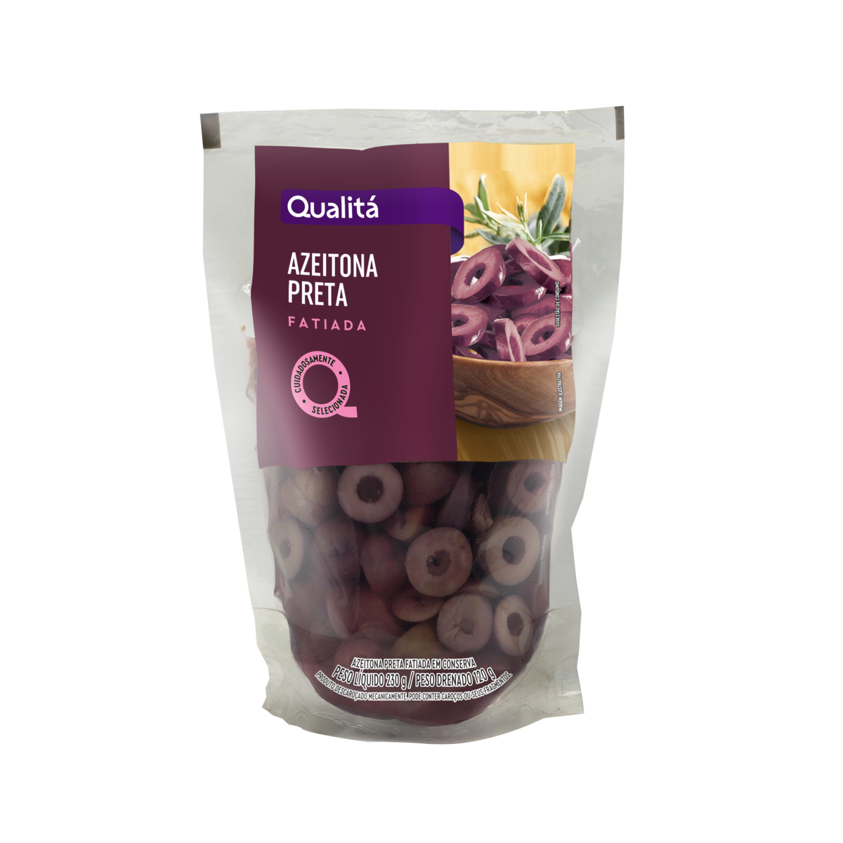 Azeitona Preta Fatiada QUALITÁ 120g