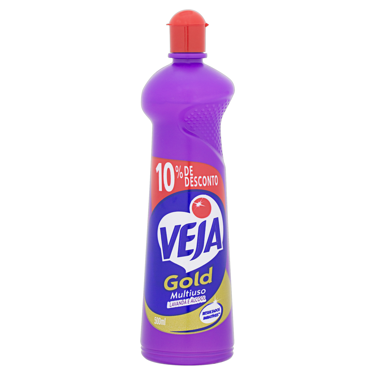 Limpador Multiuso com Álcool Lavanda Veja Gold Squeeze 500ml Grátis 10% de Desconto