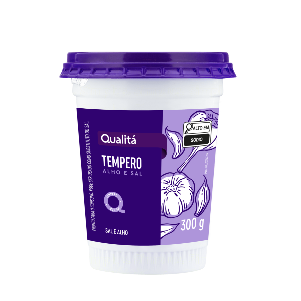 Tempero Alho e Sal QUALITÁ 300g