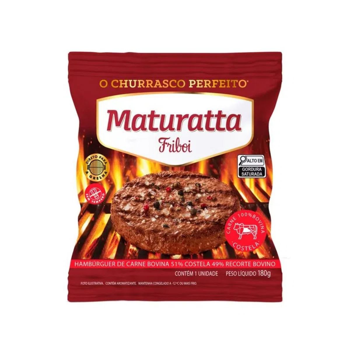 Hambúrguer Bovino Maturatta Costela 180g