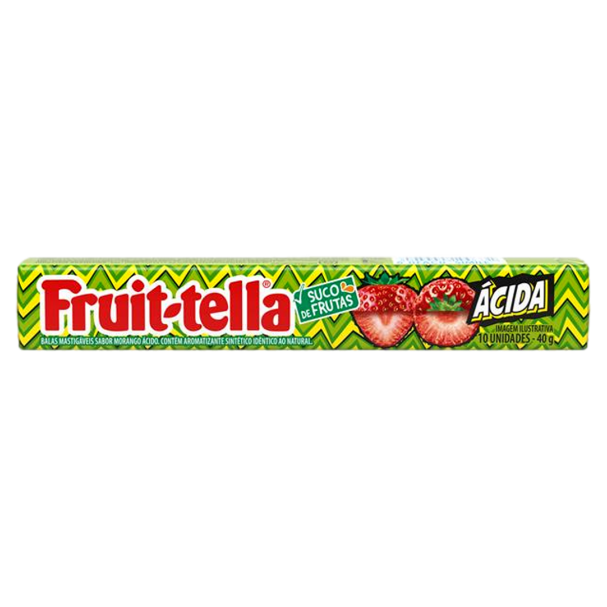 Bala Ácida Morango Fruit-Tella Pacote 40g