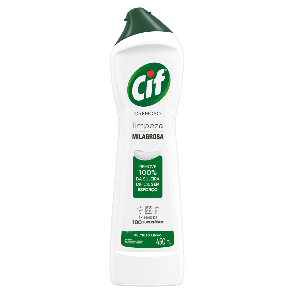 Cif Cremoso Limpeza Milagrosa Limão Para Casa 450 Ml
