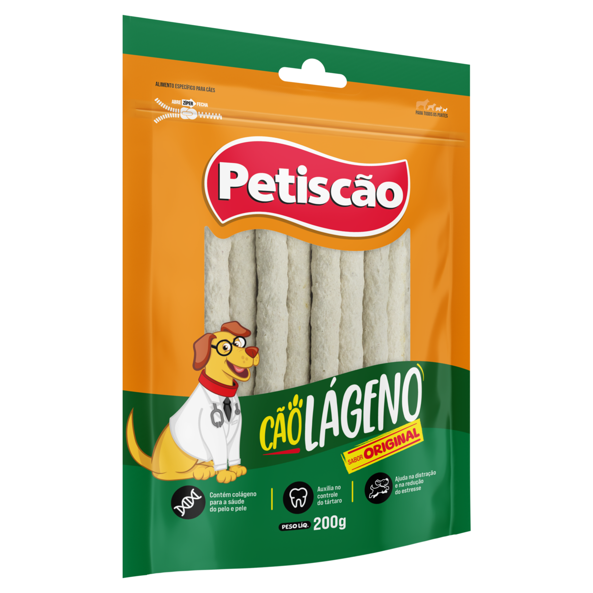 Palito para Cães Original Petiscão Cãolágeno 200g
