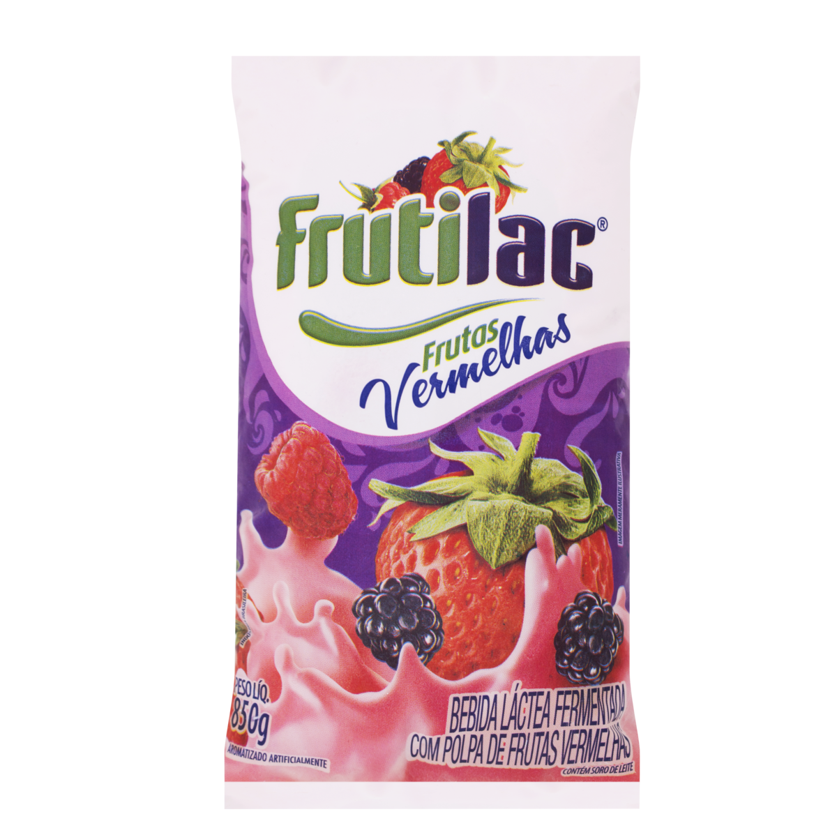 Bebida Láctea Fermentada Frutas Vermelhas Frutilac Pacote 850g