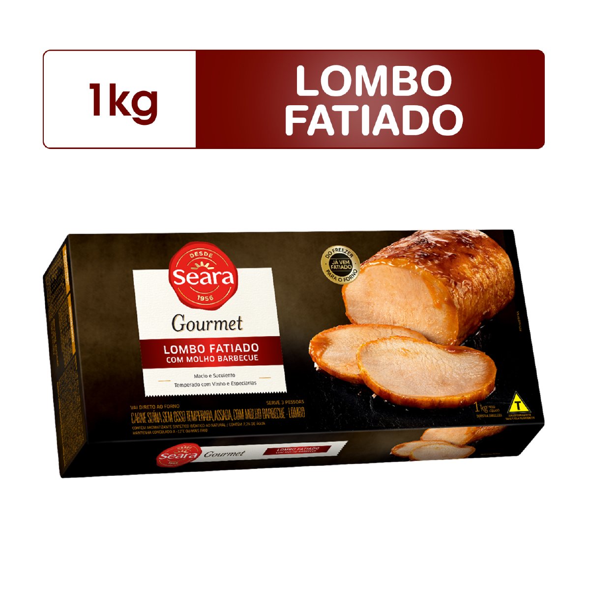 Lombo Fatiado com Molho Barbecue Seara Gourmet 1kg