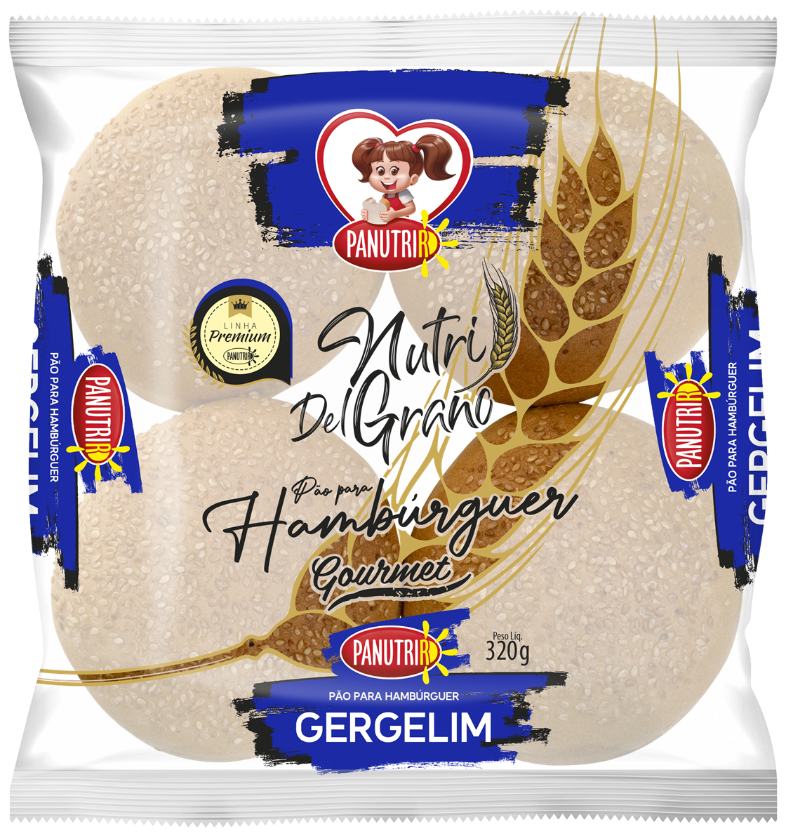 Pao Nutri Del Grano Hamburguer Gergelim Panutrir 320g