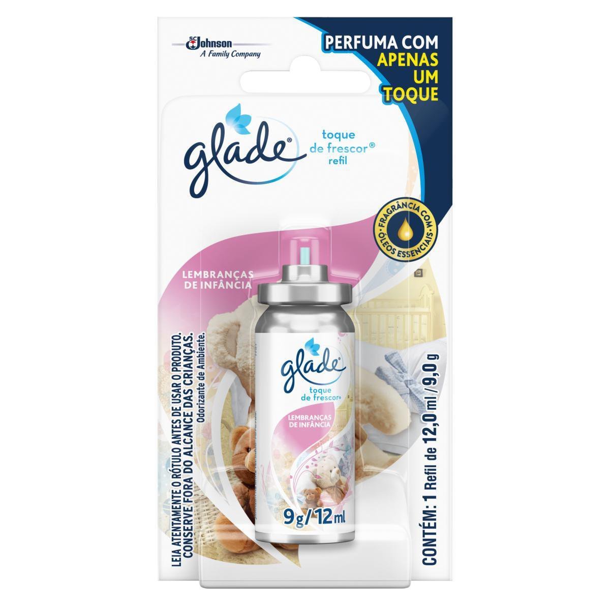 Odorizador de Ambiente Lembranças de Infância Glade Toque de Frescor Blister 12ml Refil