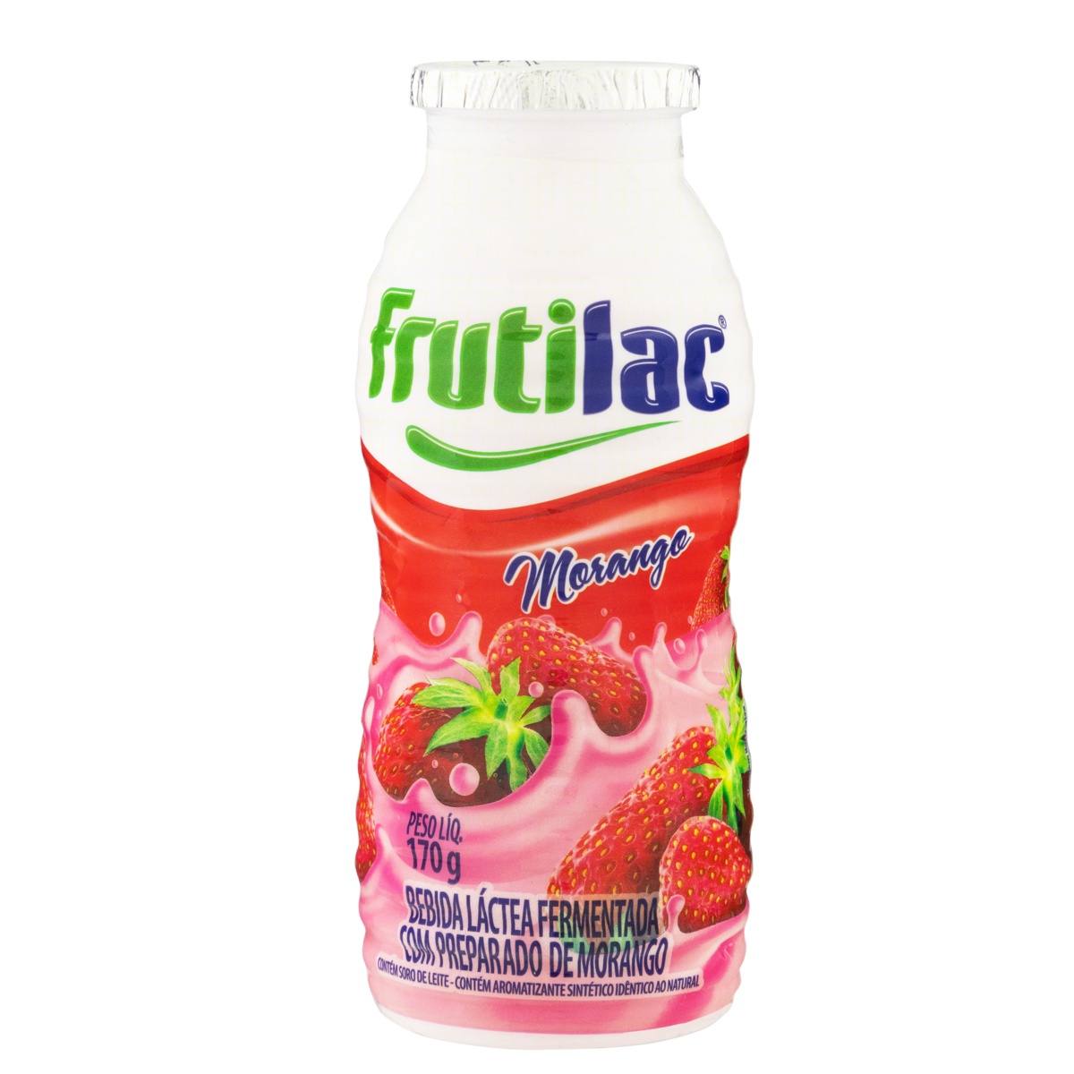 Bebida Láctea Fermentada Morango Frutilac Frasco 170g