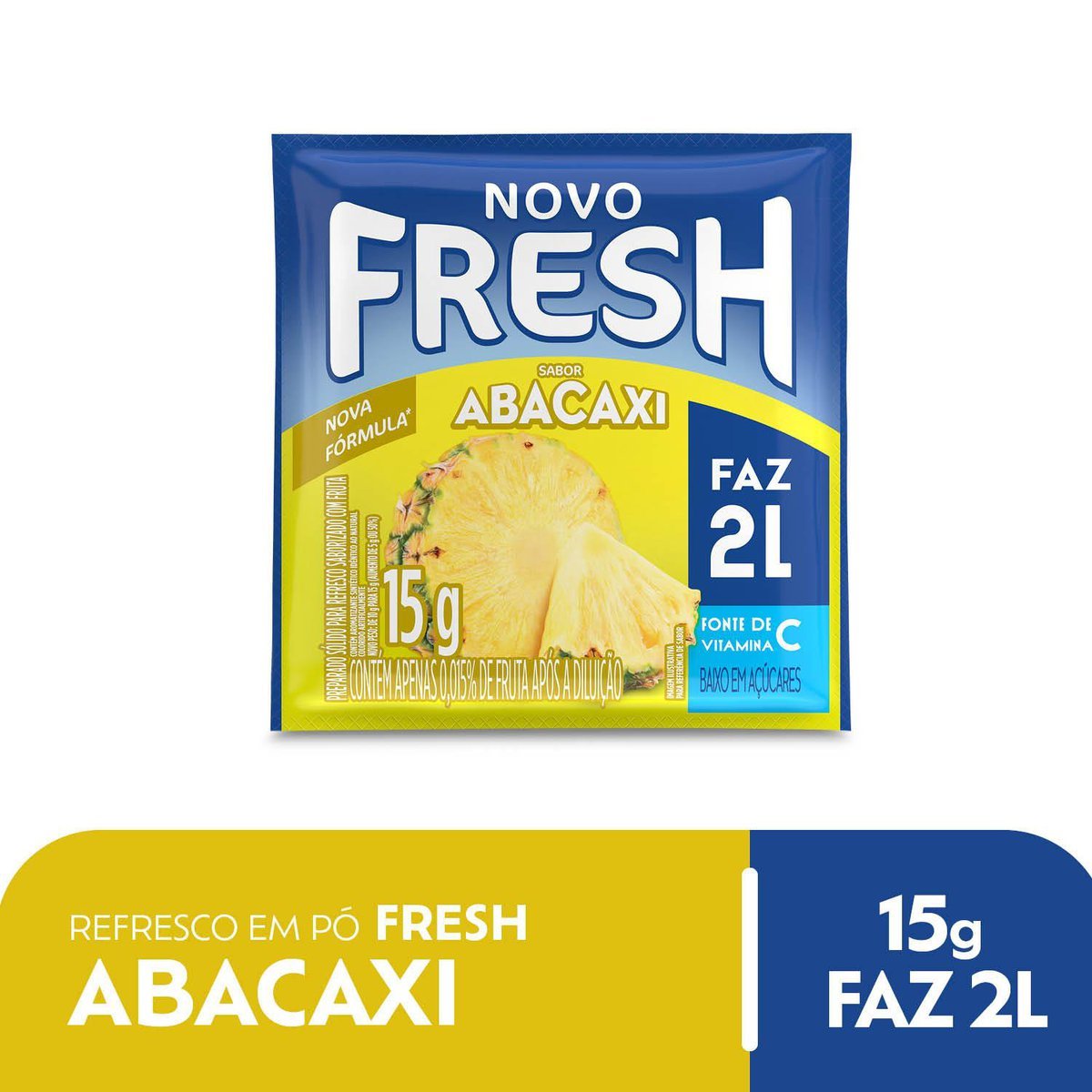 Refresco em Pó Abacaxi Fresh Pacote 15g