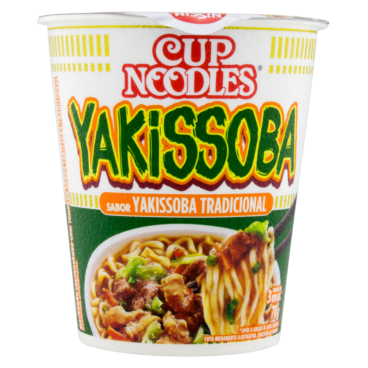Massa Instantânea Yakissoba Tradicional Nissin Cup Noodles Copo 70g