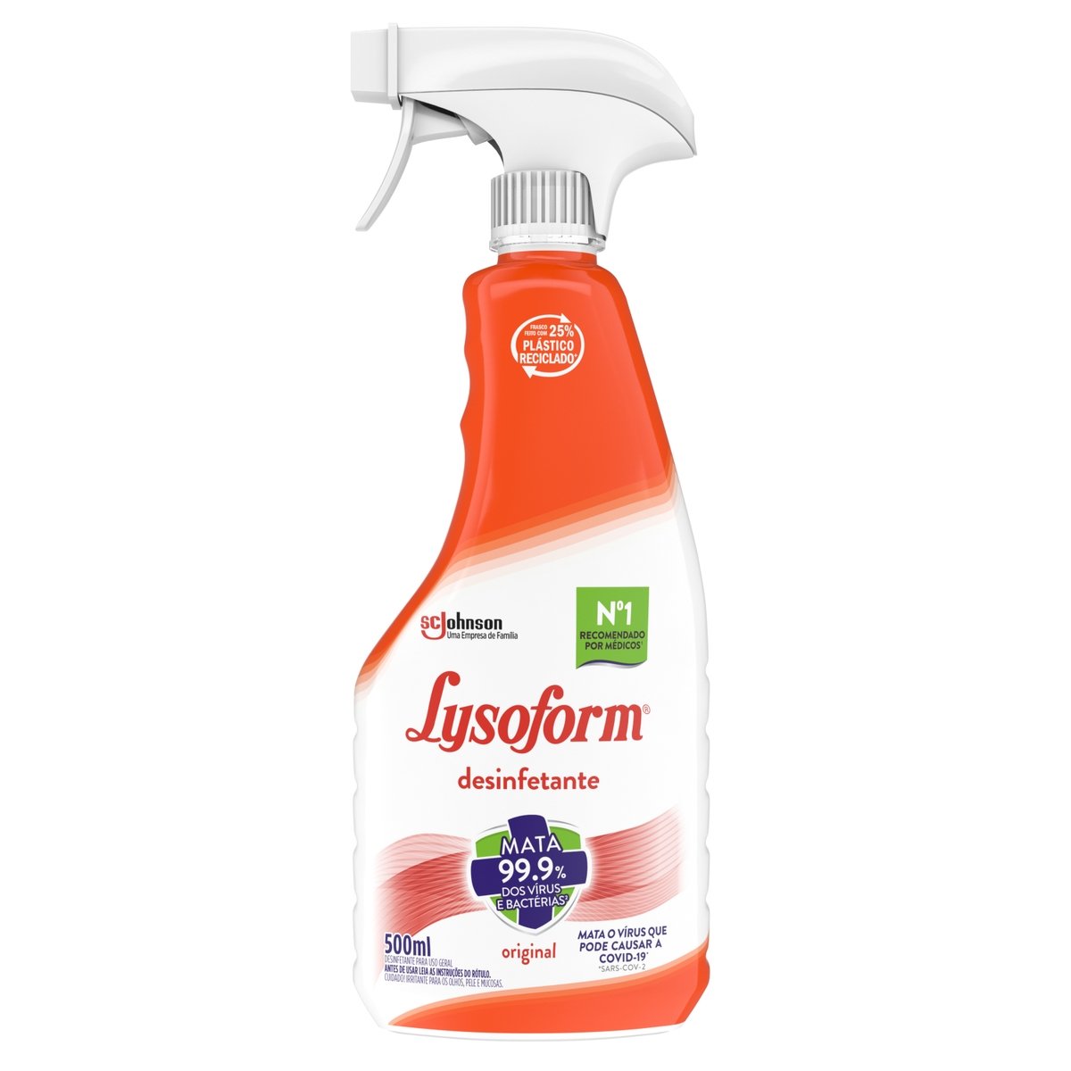 Desinfetante Uso Geral Original Lysoform Frasco 500ml Borrifador
