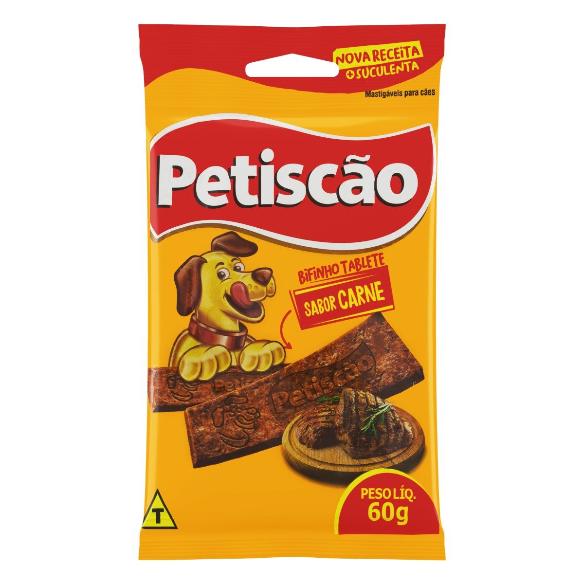 Bifinho Tablete para Cães Carne Petiscão Pacote 60g