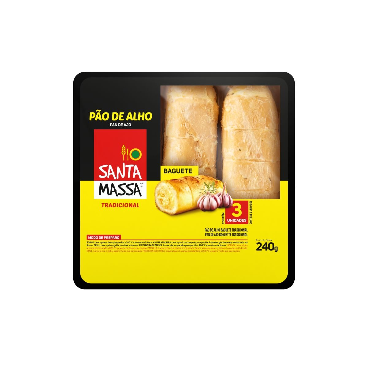 Pão De Alho Tradicional SANTA MASSA 240g