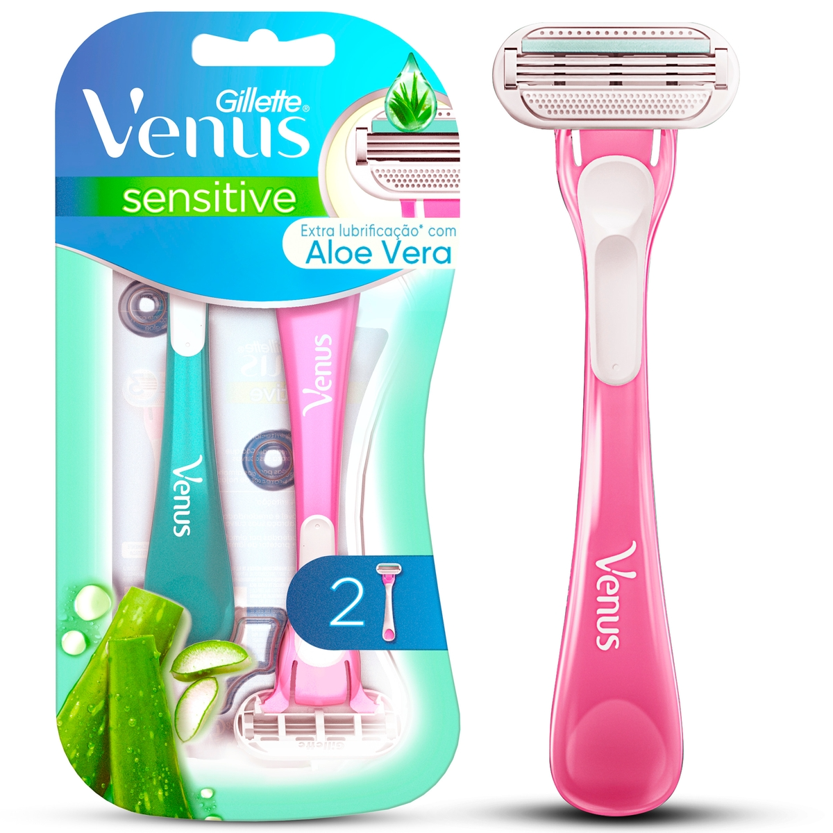 Aparelho Descartável para Depilar Gillette Venus Sensitive 2 Unidades