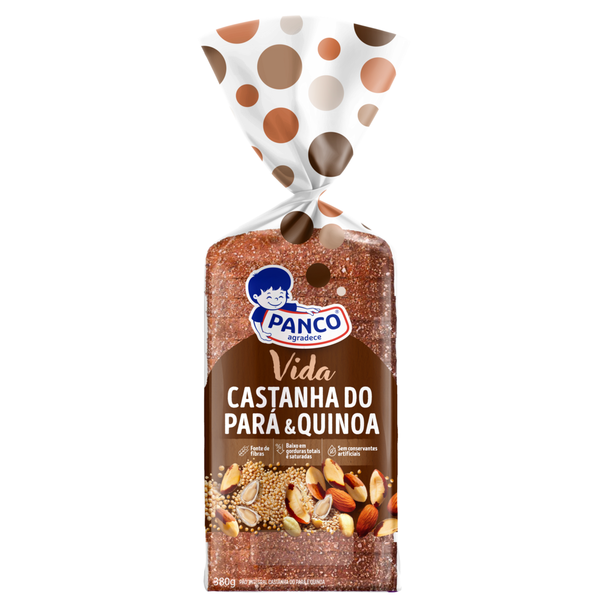 Pão de Forma Integral Castanha-do-Pará & Quinoa Panco Vida Pacote 350g
