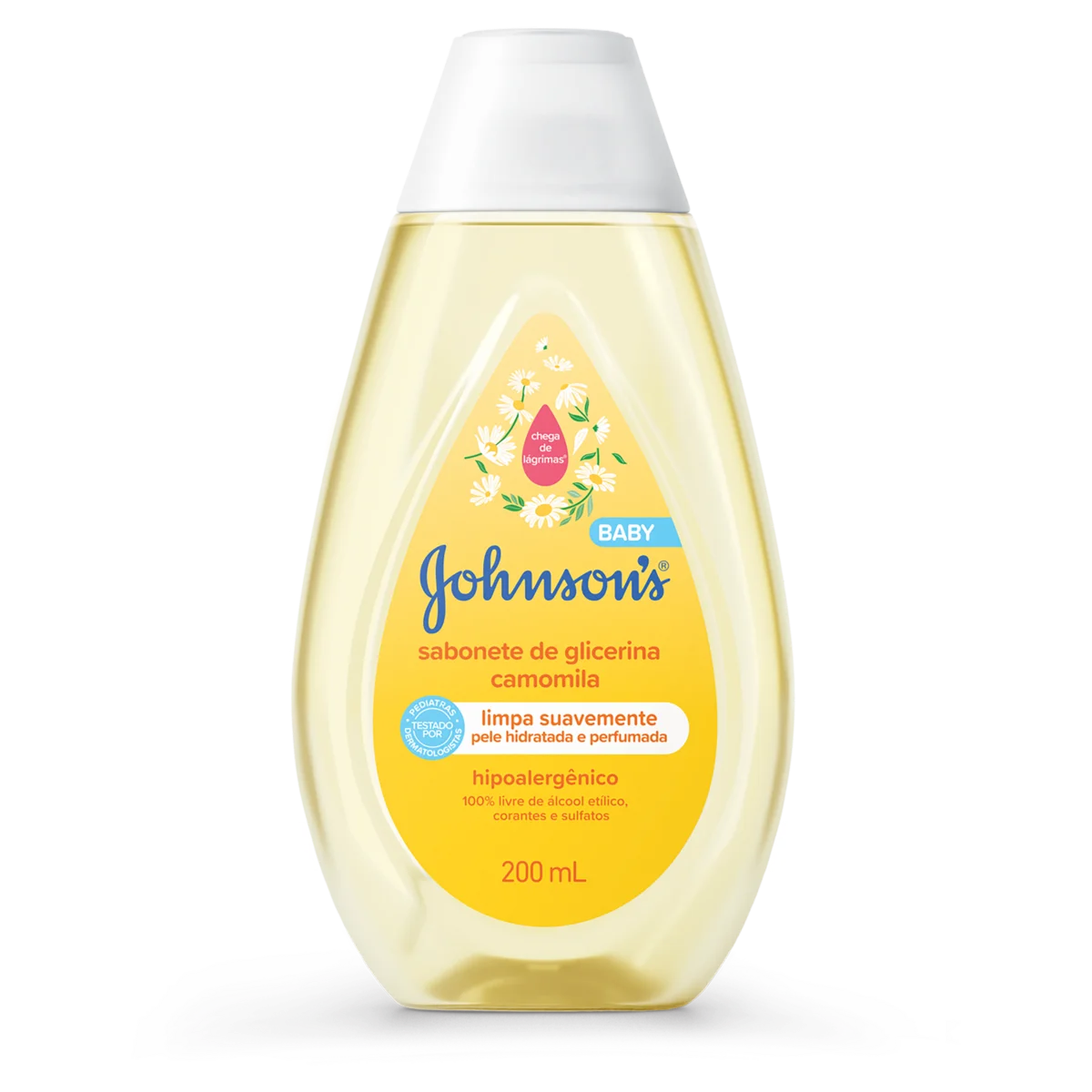 Sabonete Líquido de Glicerina da Cabeça aos Pés Camomila Johnson's Baby Frasco 200ml