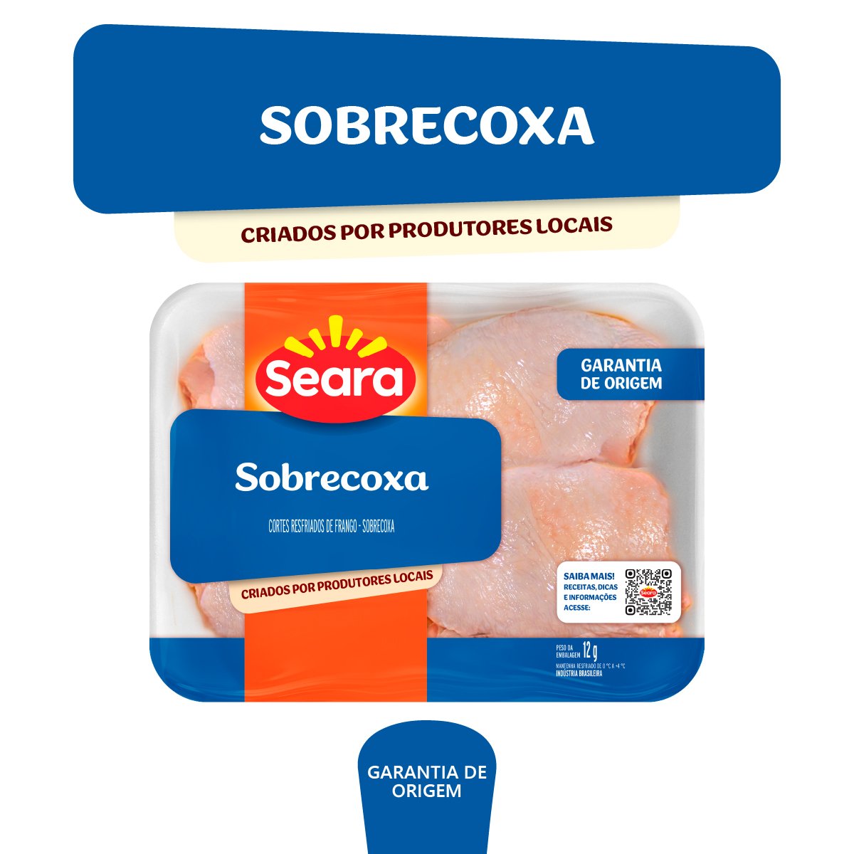 Sobrecoxa de Frango Resfriado Seara Bandeja 700g