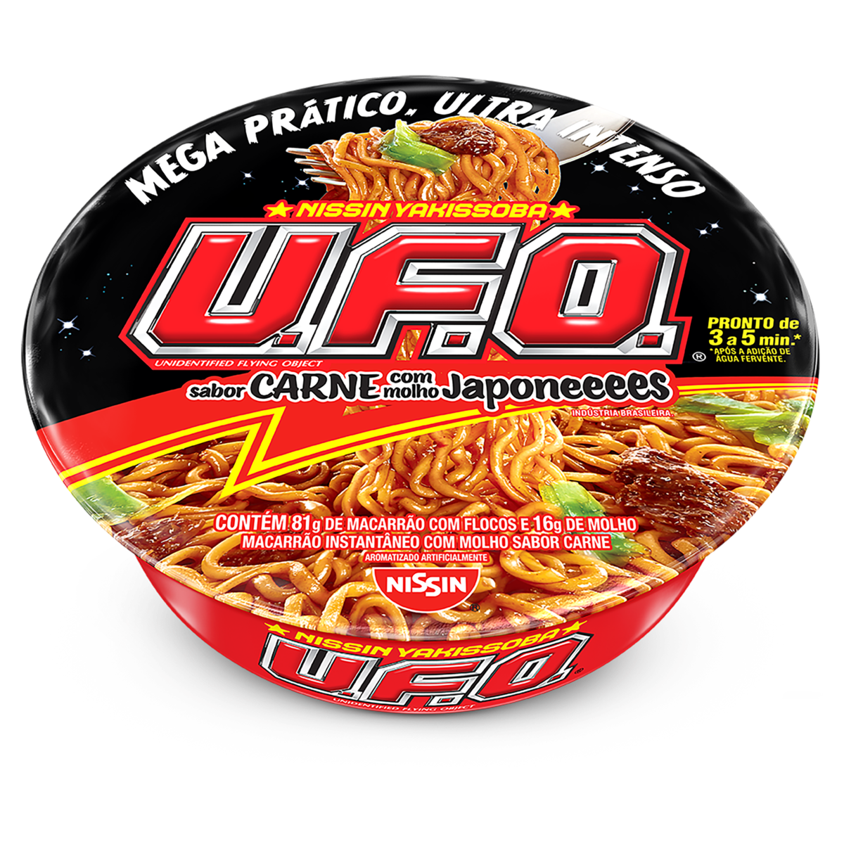 Macarrão Instantâneo Yakissoba Carne com Molho Japonês Nissin U.F.O. 97g
