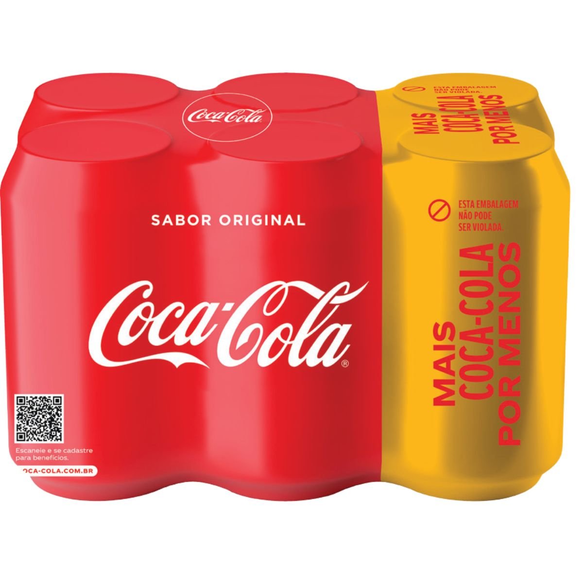 Pack Refrigerante Coca-Cola Original Lata 6 Unidades 350ml Cada Leve Mais Pague Menos