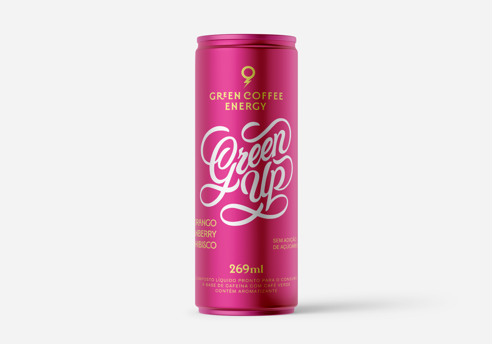 Energético Natural Green Up Morango Hibisco 269ml