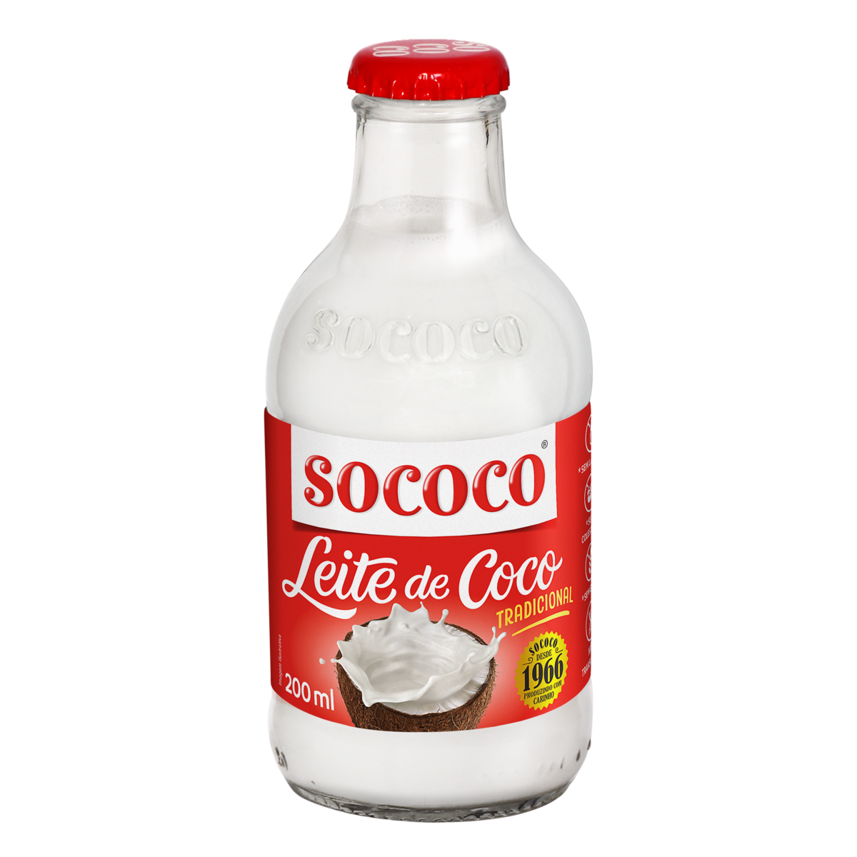 Leite de Coco SOCÔCO Vidro 200ml
