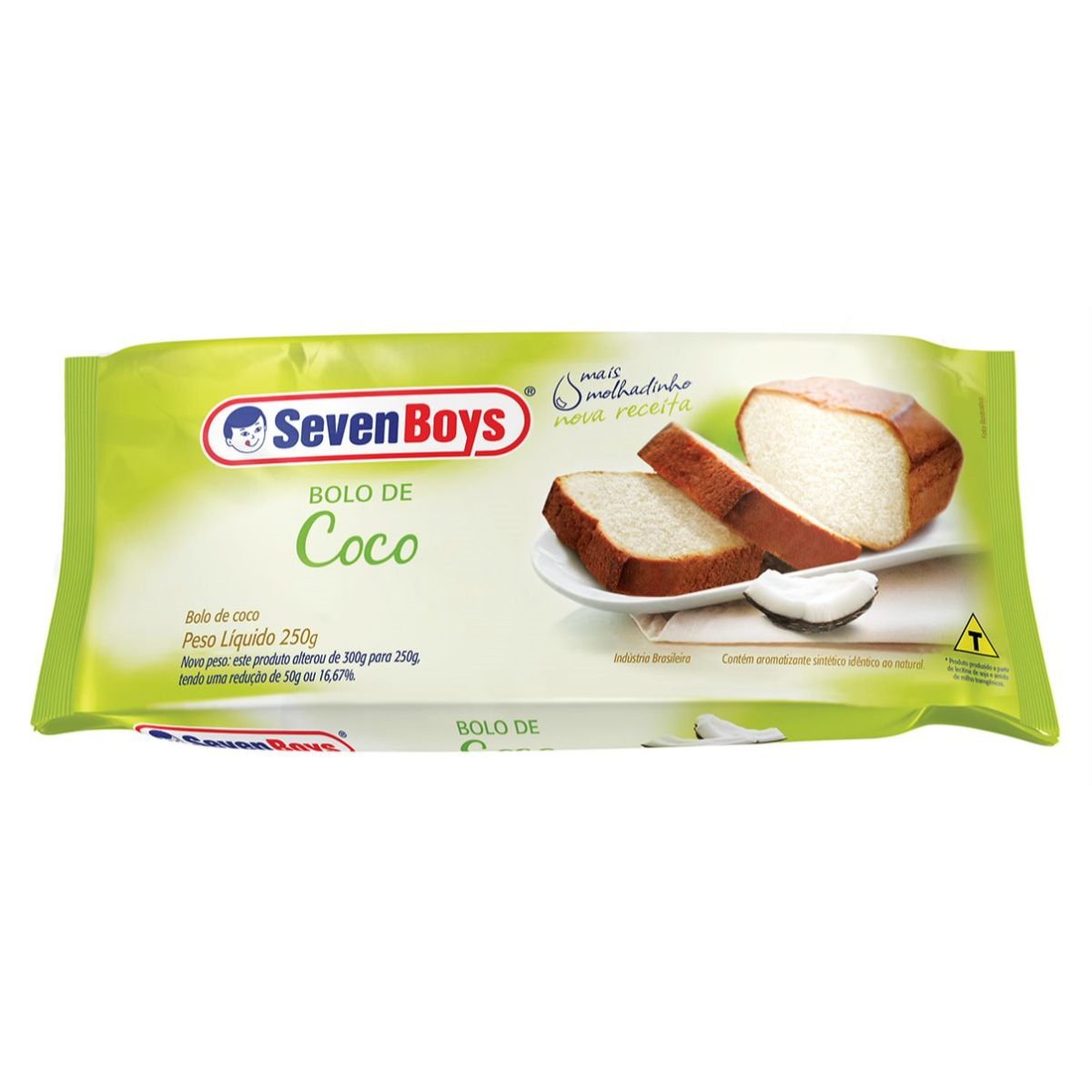 Bolo Coco Seven Boys Pacote 250g