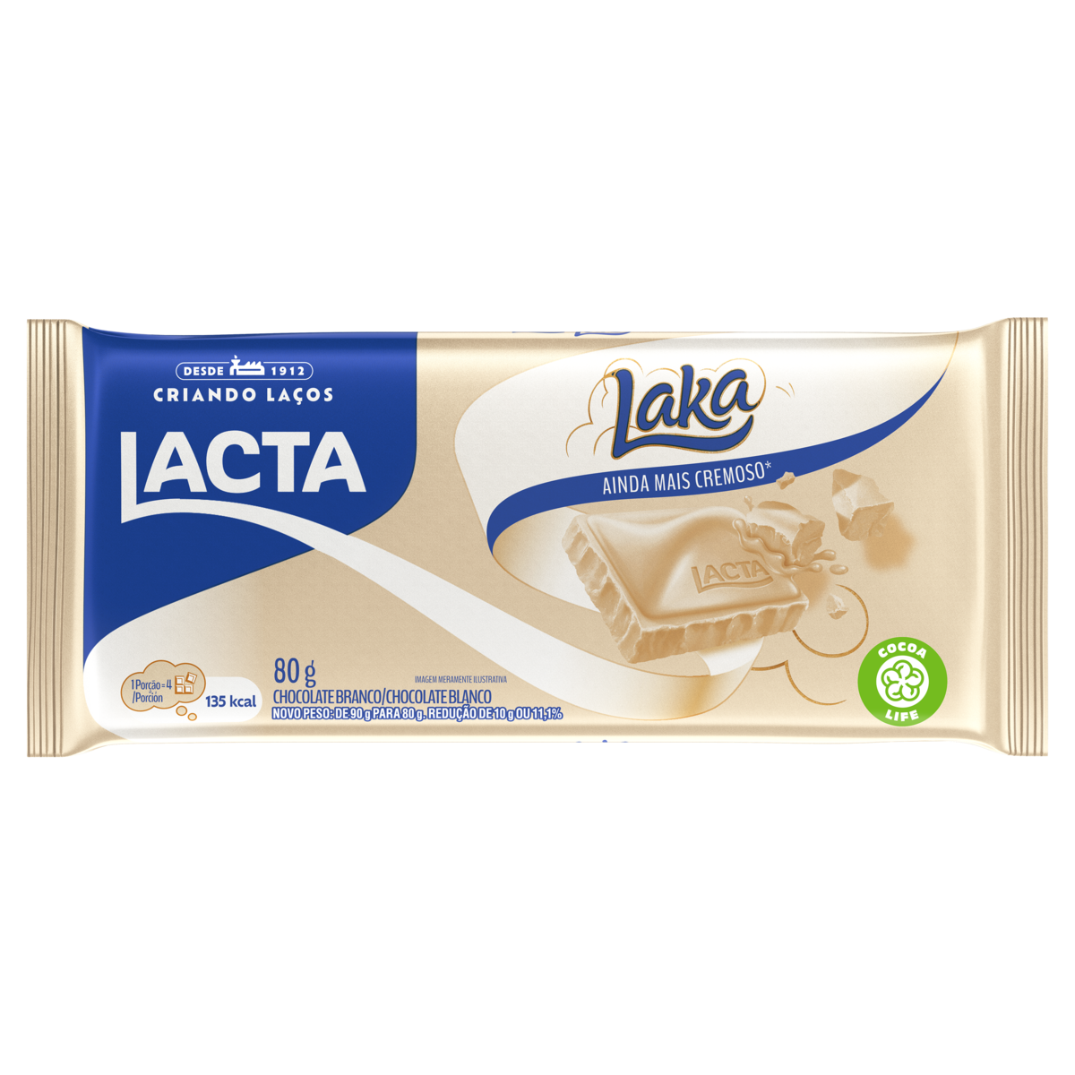 Chocolate Branco Lacta Laka 80g