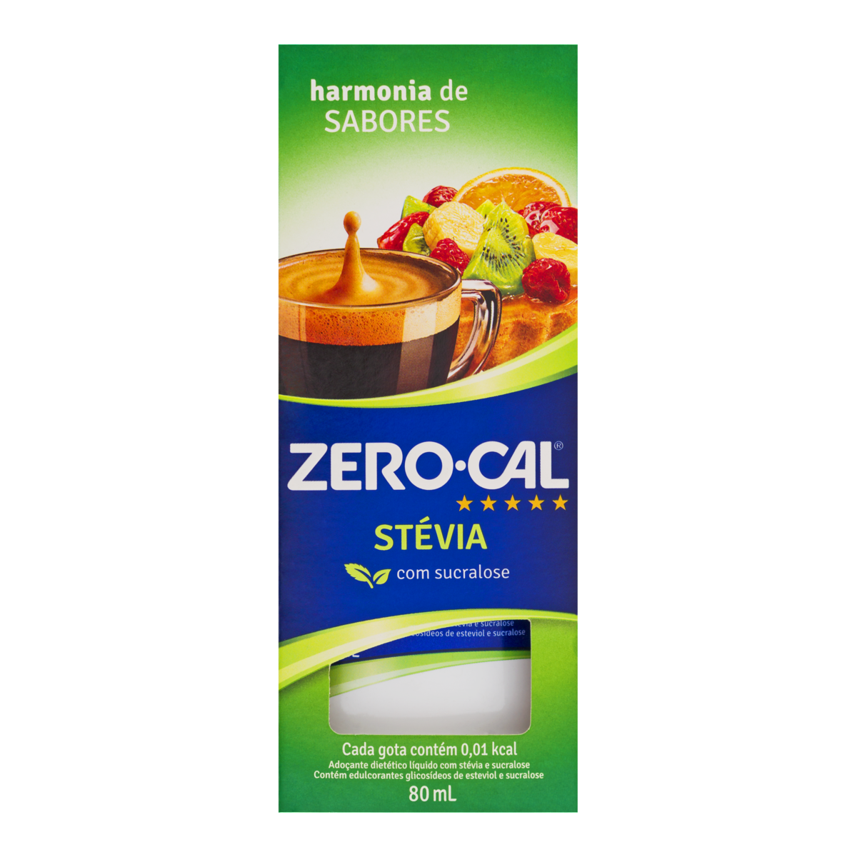 Zero-Cal Stévia Adoçante Líquido 80ml
