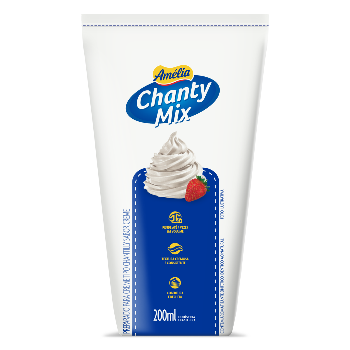 Chantilly Creme Amélia Chanty Mix Caixa 200ml