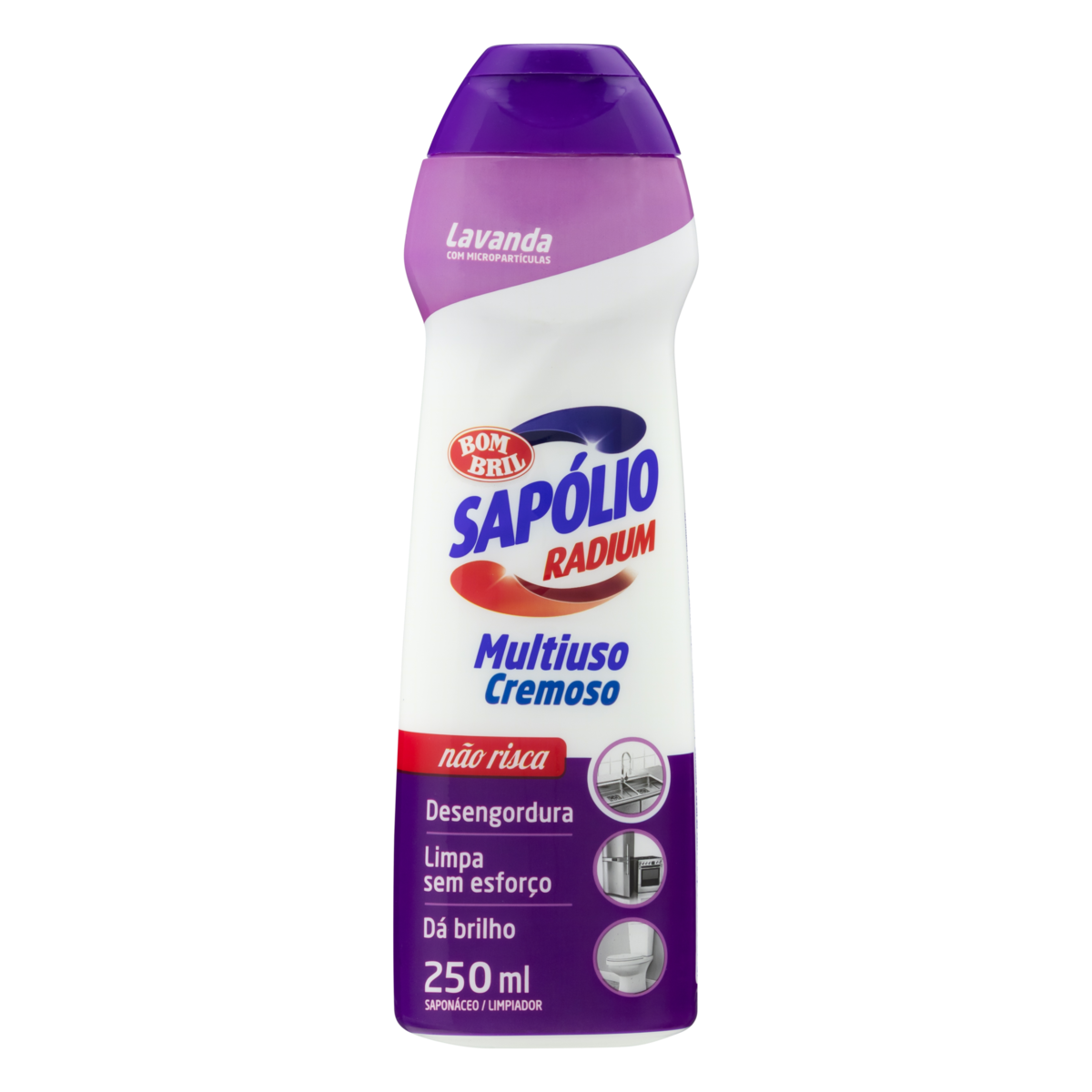 Saponáceo Cremoso Multiuso Lavanda Sapólio Radium Squeeze 250ml