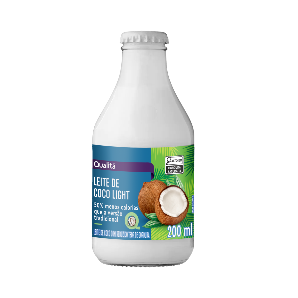 Leite de Coco Light Qualitá Vidro 200ml