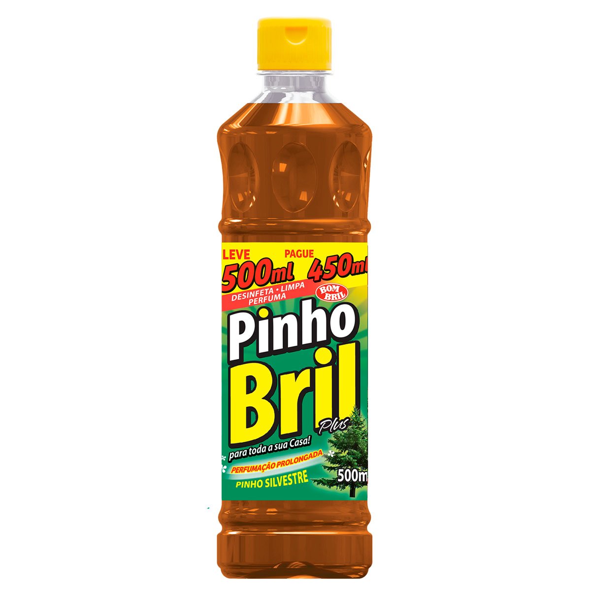 Desinfetante Uso Geral Pinho Silvestre Pinho Bril Plus Squeeze Leve 500ml Pague 450ml