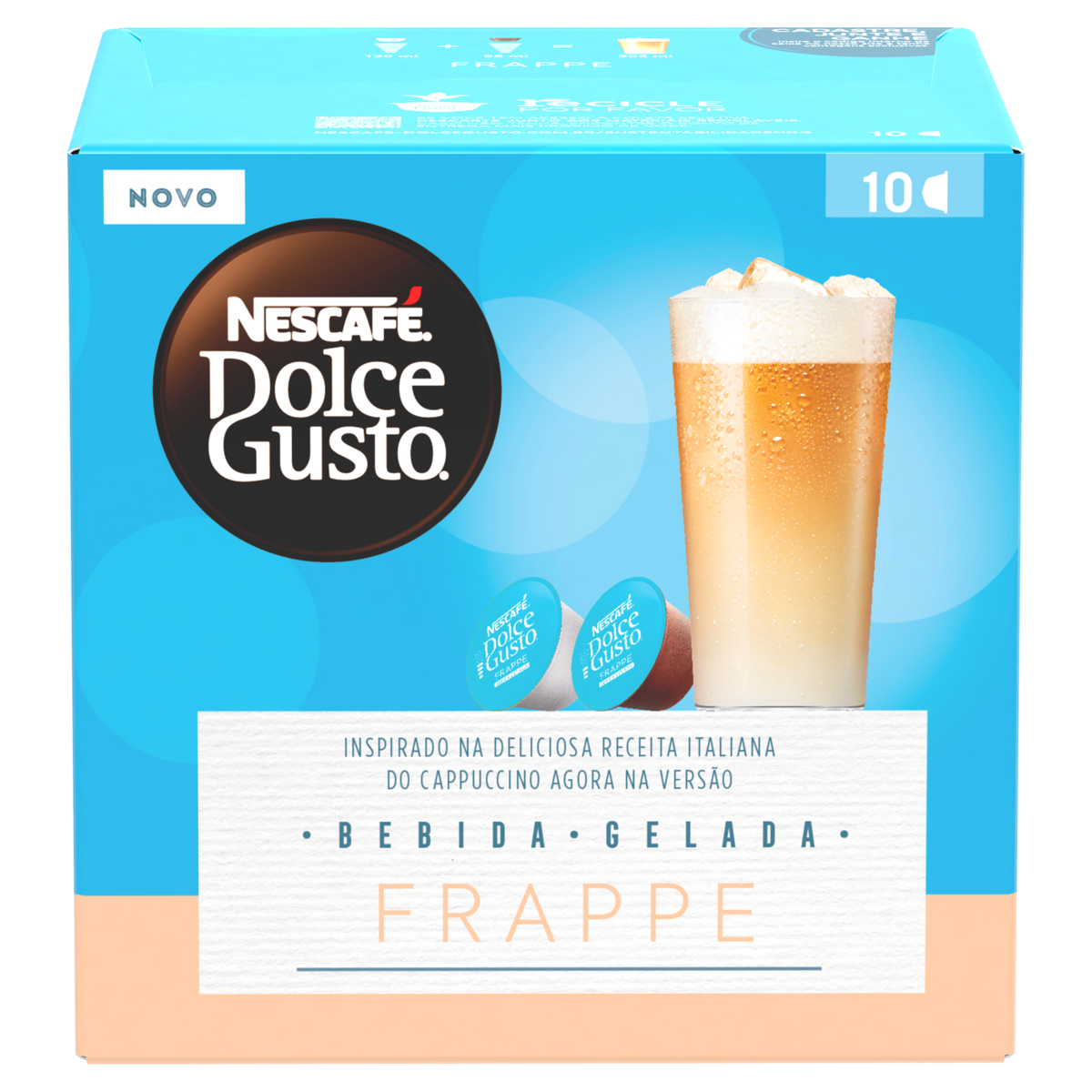Bebida à Base de Café Frappé Nescafé Dolce Gusto Caixa 135g 10 Unidades