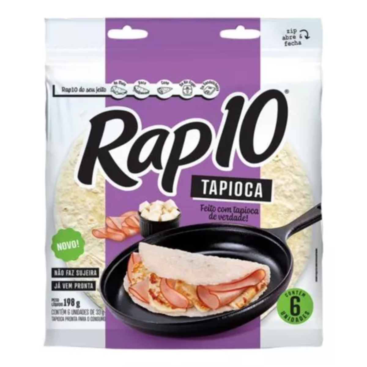 Pão Tortilha Tapioca Rap10 Pouch 198g