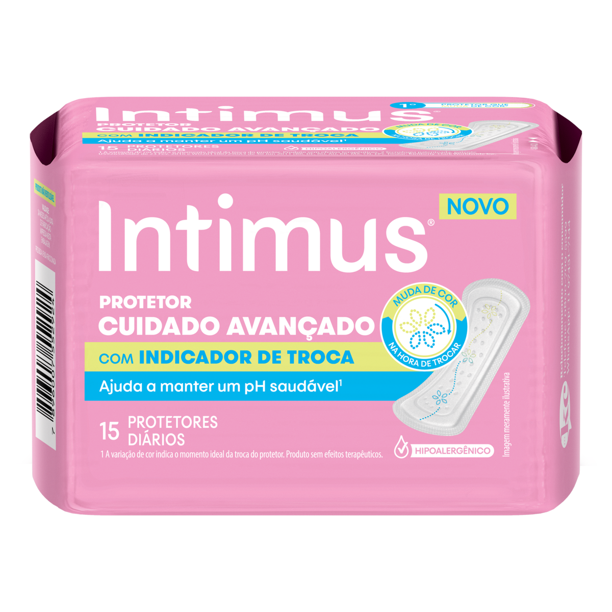 Protetor Diário sem Abas Suave Intimus Cuidado Avançado Pacote 15 Unidades