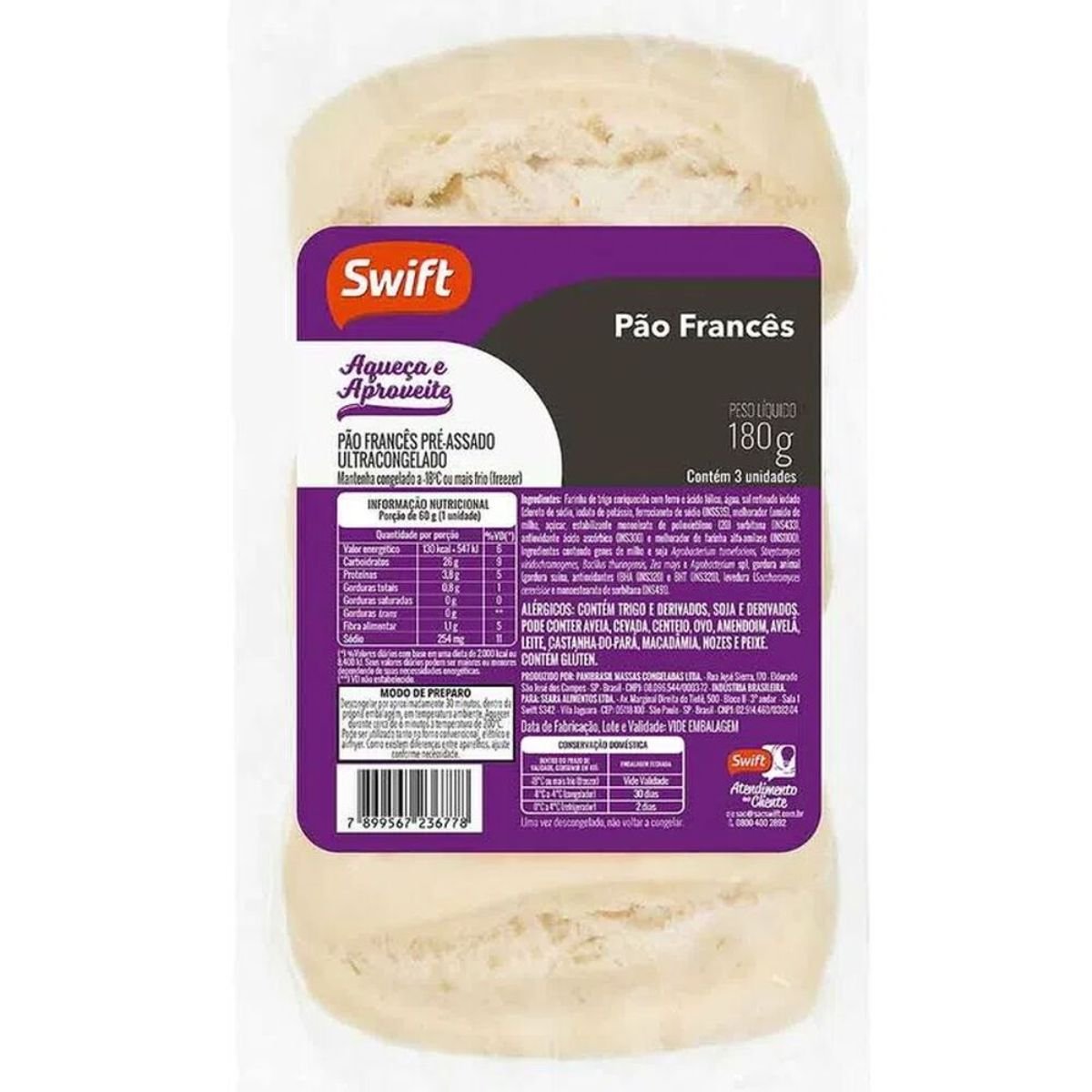 Pão Frances Swift 180g