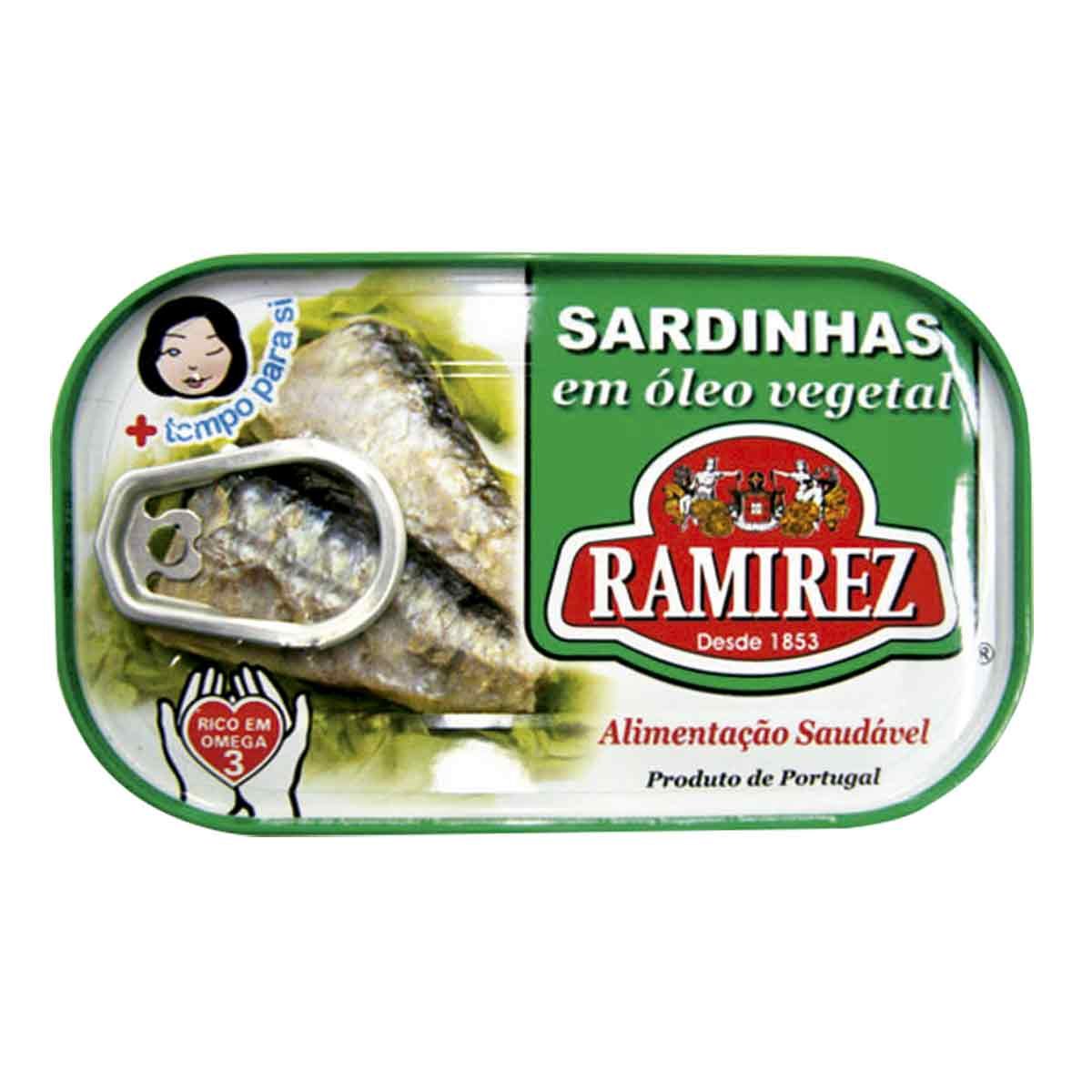 Sardinha Portuguesa em Óleo Vegetal RAMIREZ Lata 125g