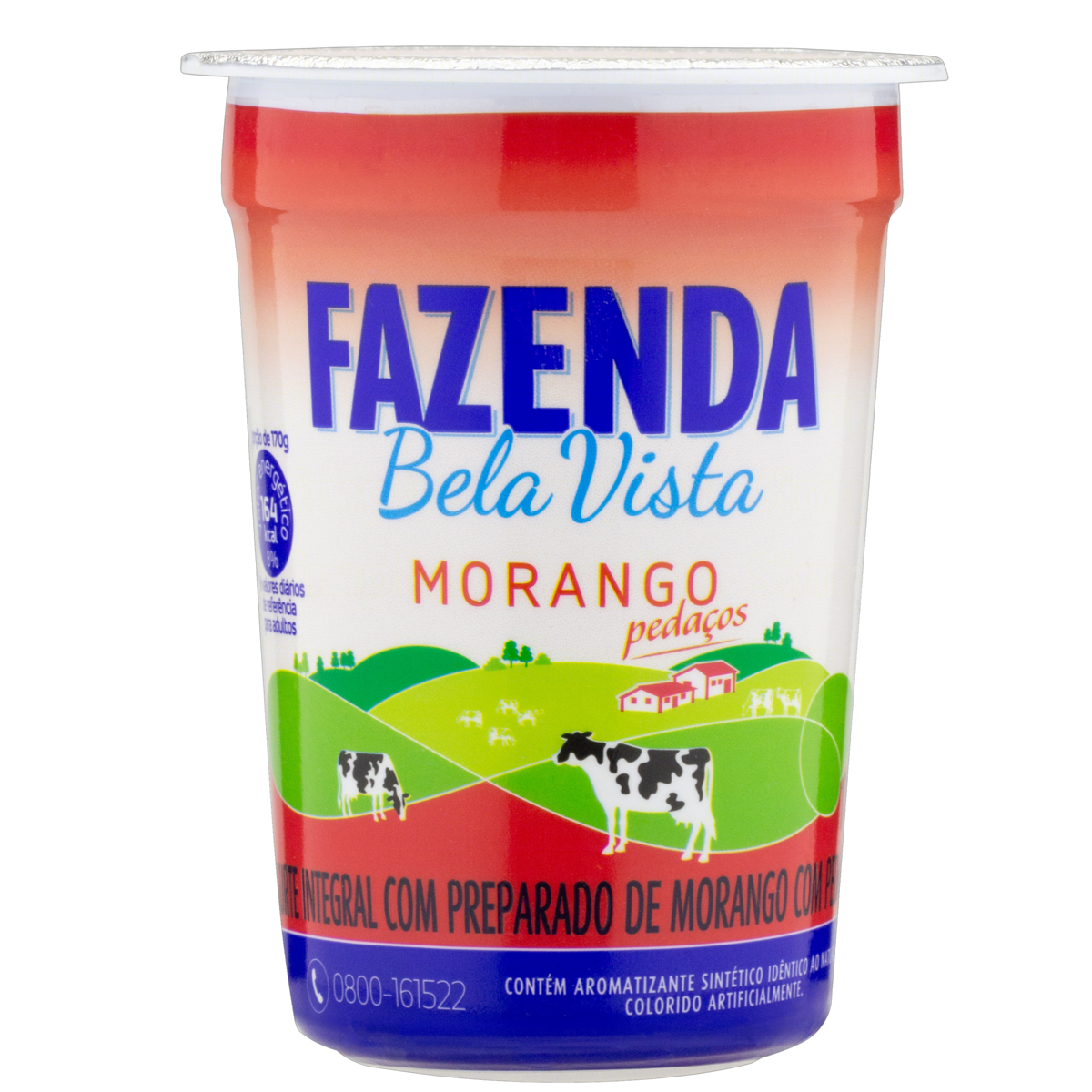 Iogurte Integral Morango Fazenda Bela Vista Copo 170g