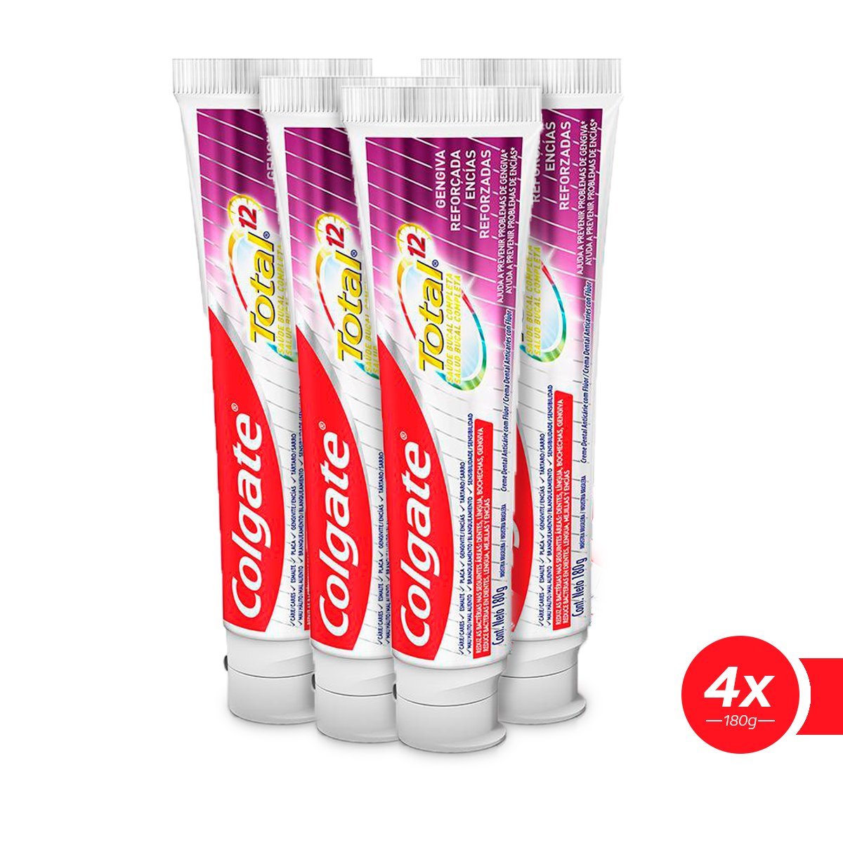 Creme Dental Colgate Total 12 Gengiva Reforçada Caixa 180g - Leve 4 pague 3